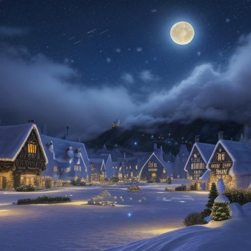 Winter Medieval Village