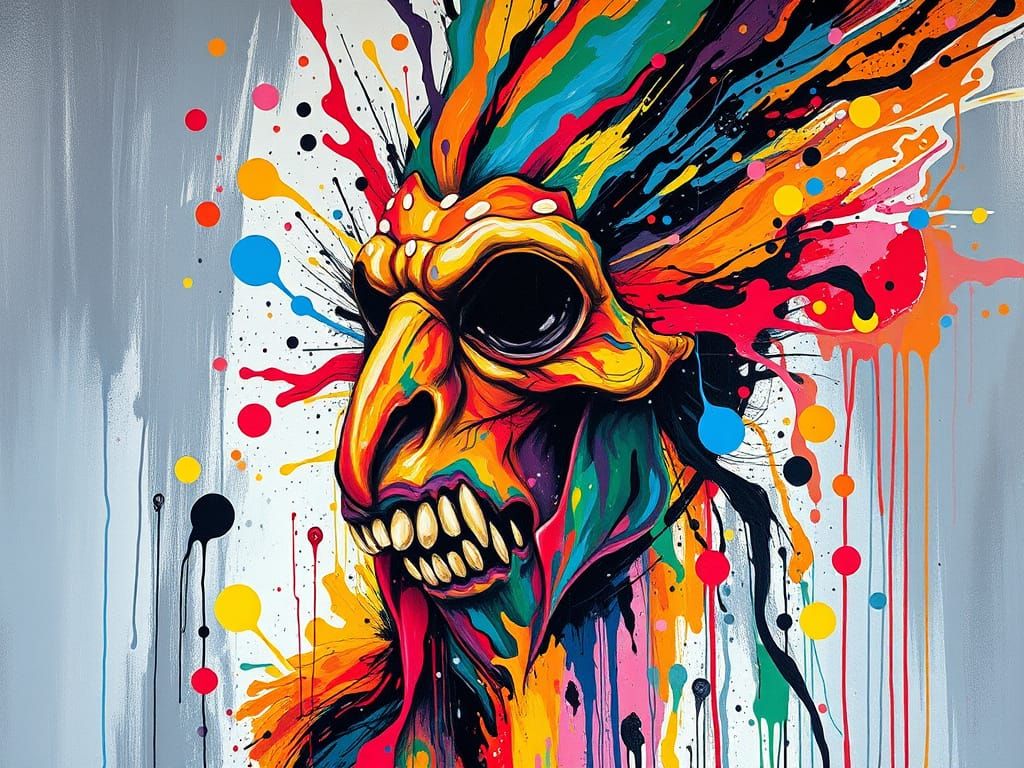 Wild Fauvist Graffiti Art with Melting Effects