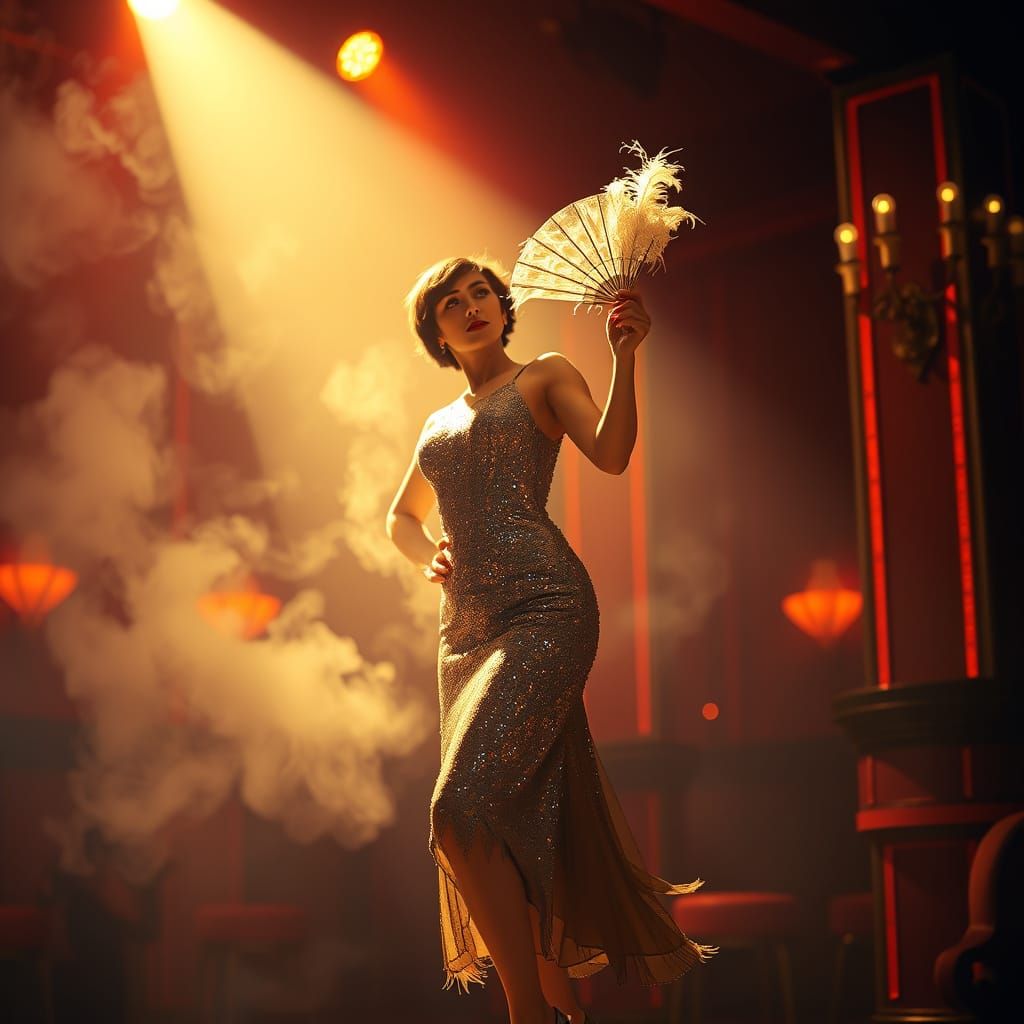 1920s Cabaret Dancer in Art Deco Style