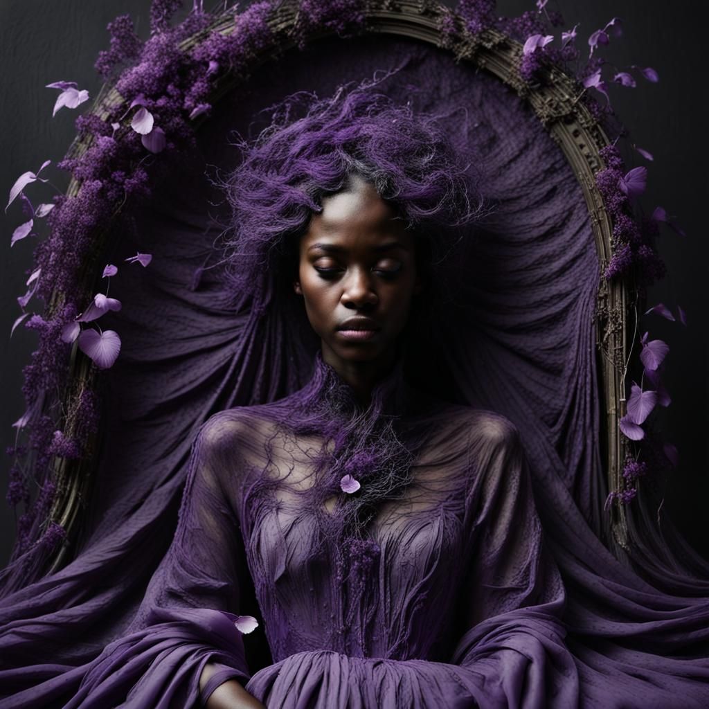 Ethereal Funeral Scene with Dreamlike Blackness