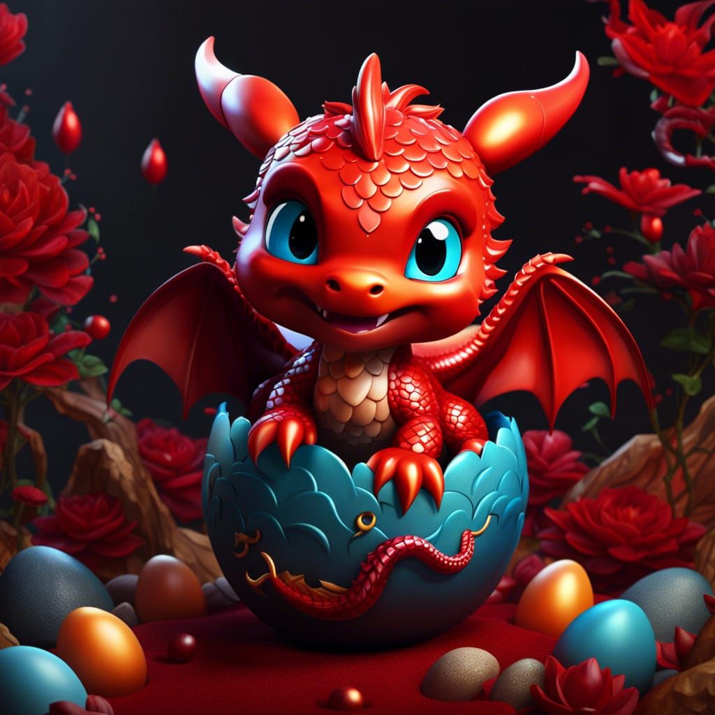 Baby red dragon