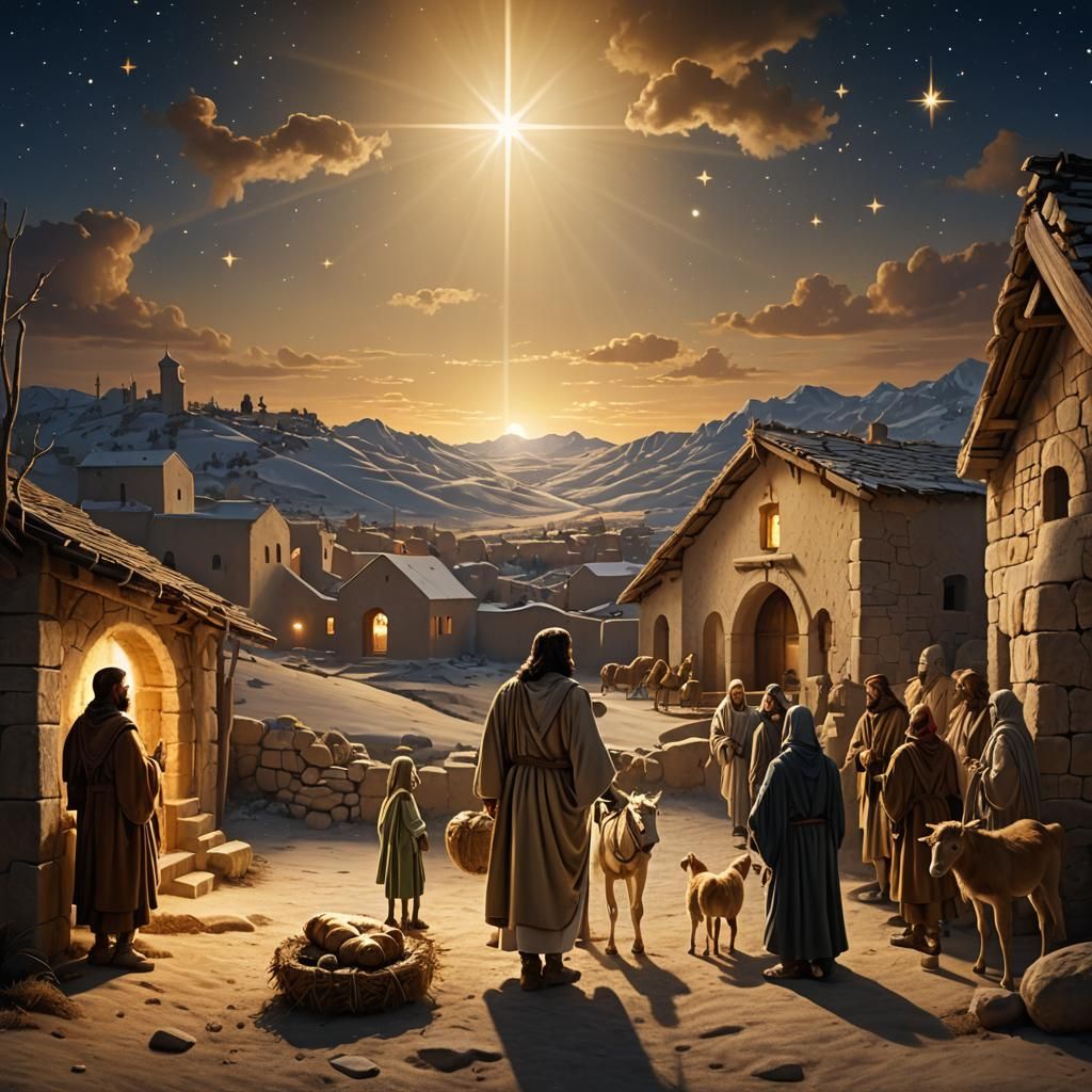 Nativity Scene in Bethlehem: Digital Matte Painting