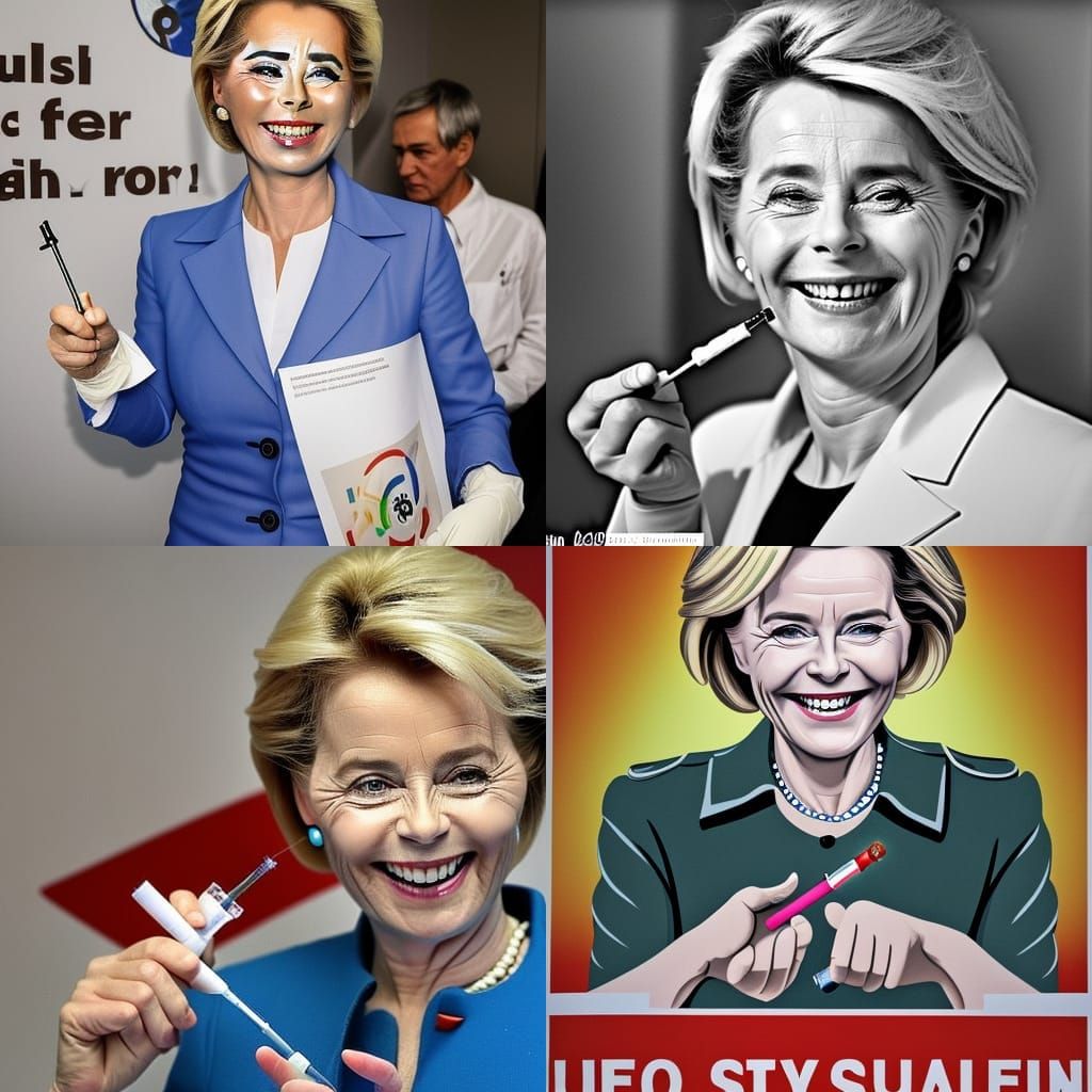 Ursula Von Der Leyen Agitprop Style Poster