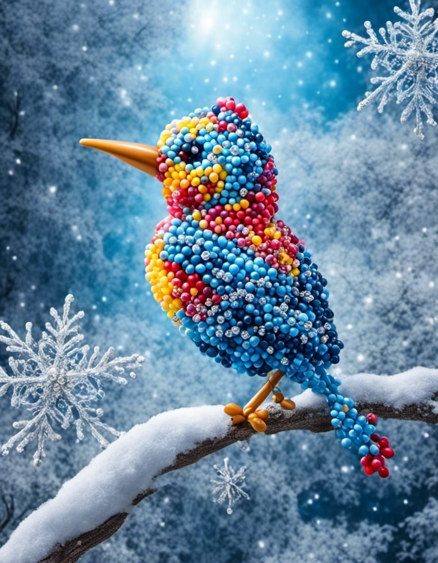 Whimsical Winter Wonderland in Intricate Balloon Art