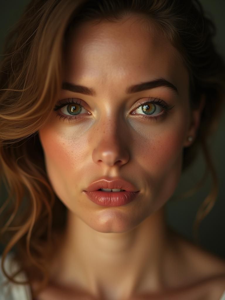 Hyperrealistic Portrait of a Woman Inspired by Hollywood Gla...