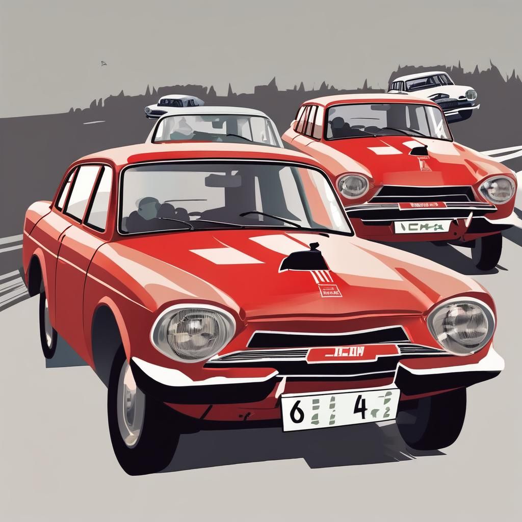 Vintage Soviet Car Race