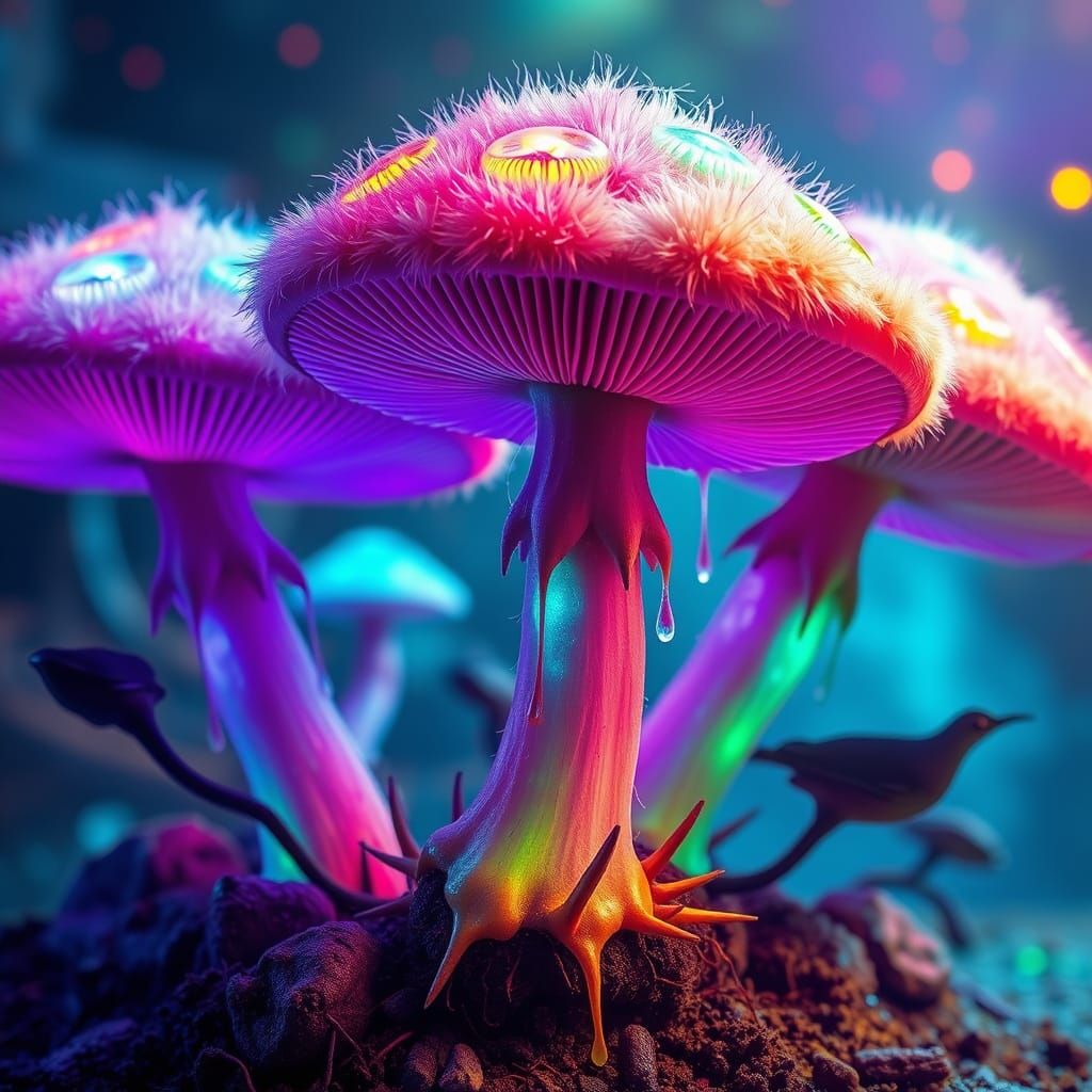 Bioluminescent Rainbow Creatures and Carnivorous Plants