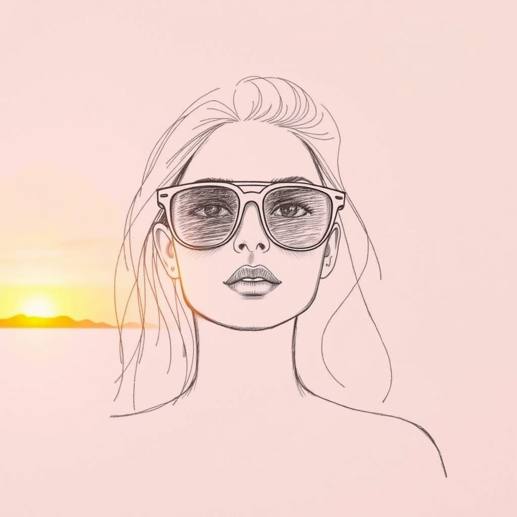 A minimalism at sunset