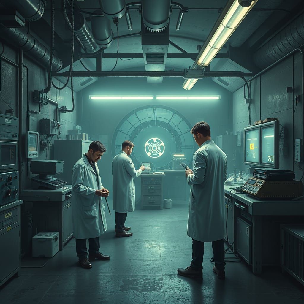 Eerie SCP Facility in a Cyberpunk Aesthetic