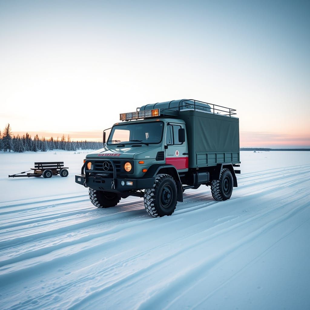 Unimog in Siberian Snow