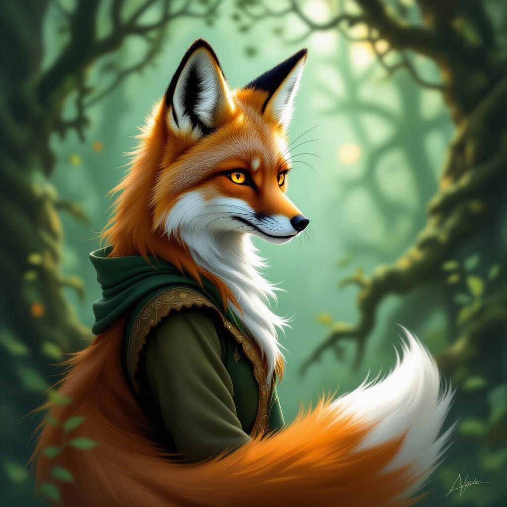 Ethereal Fox Therian With Subtle Animal Features