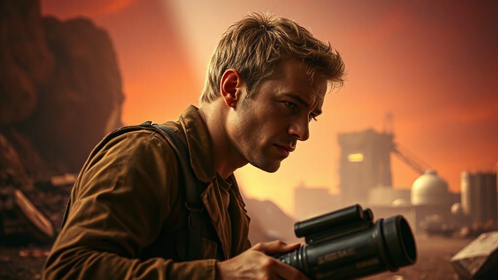 Cyberpunk Space Colonist in Blade Runner-Inspired Film Noir ...