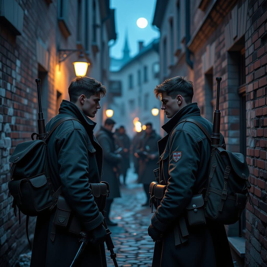 Polish Rebels in Warsaw Uprising Alleyway