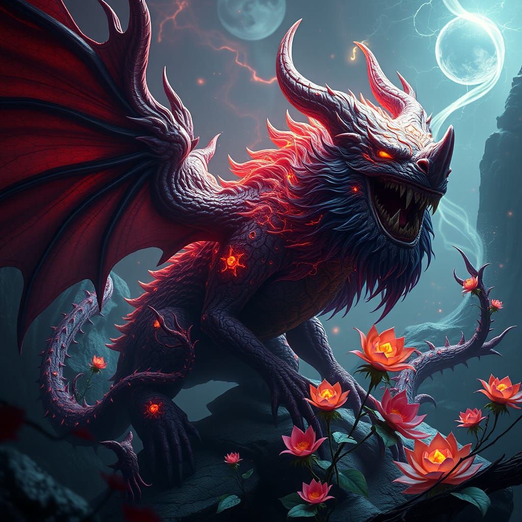 Magical Beasts and Flora in Deep Color Palette