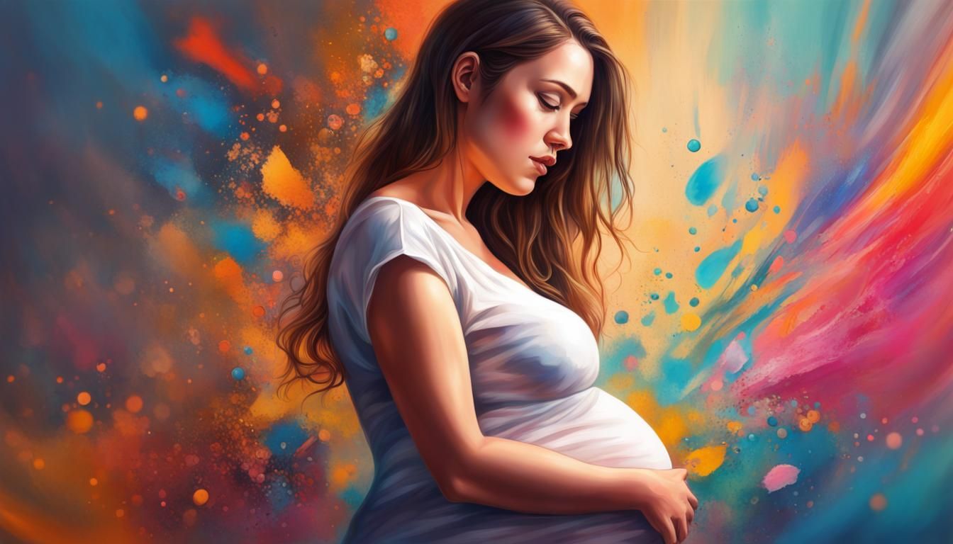 pregnant girl expecting the birth of a child