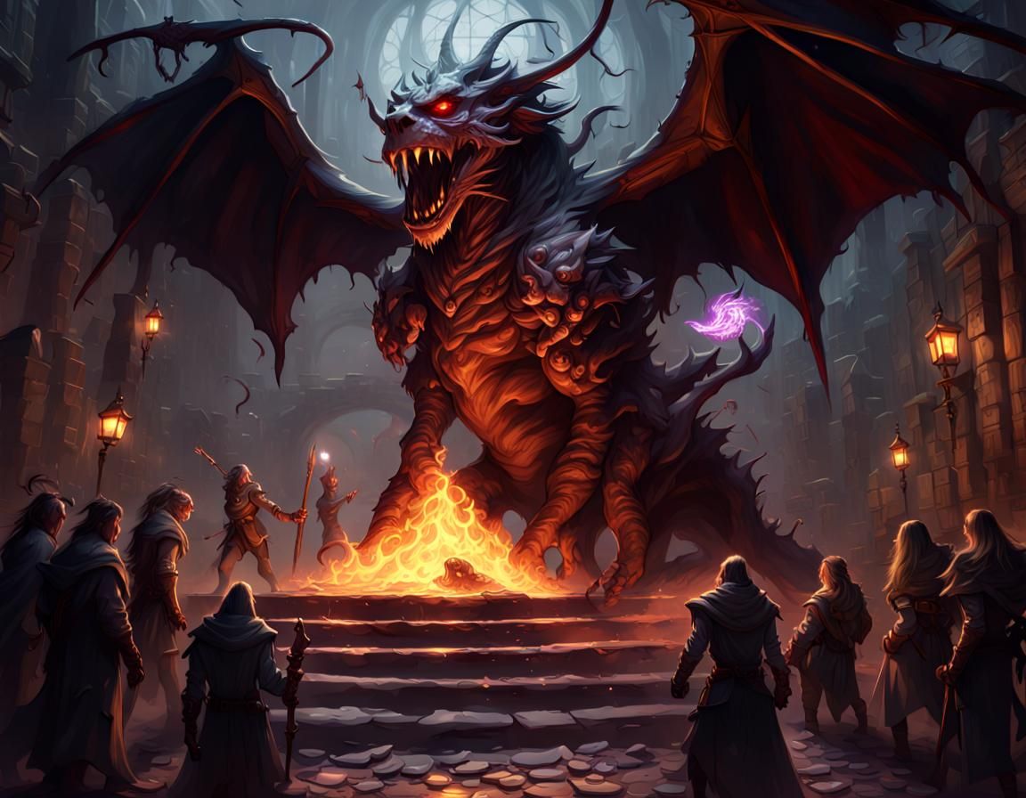 Sinister Dungeons and Dragons New Year, Dark Fantasy Art