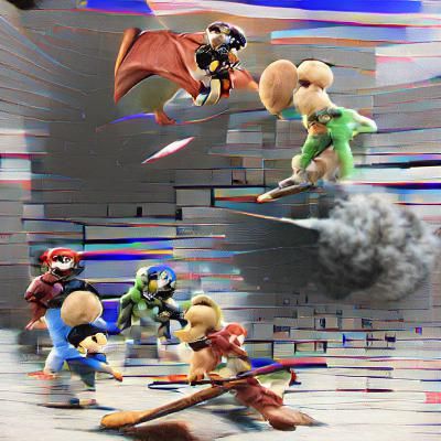 Mii Brawlers Battle Bowser and Samus
