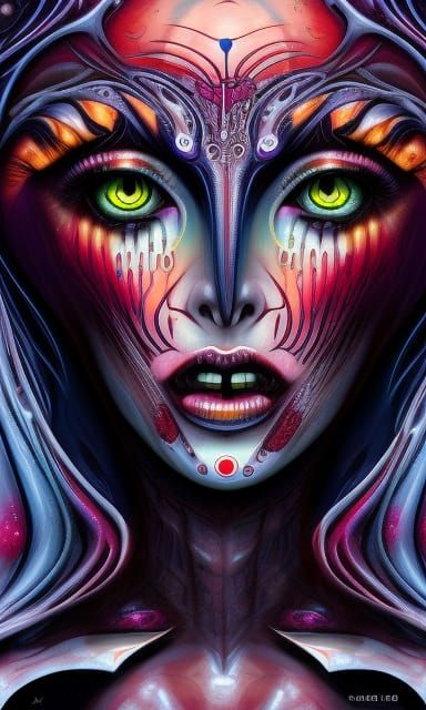 Gorgeous Alien Supermodel in Sci-Fi Concept Art