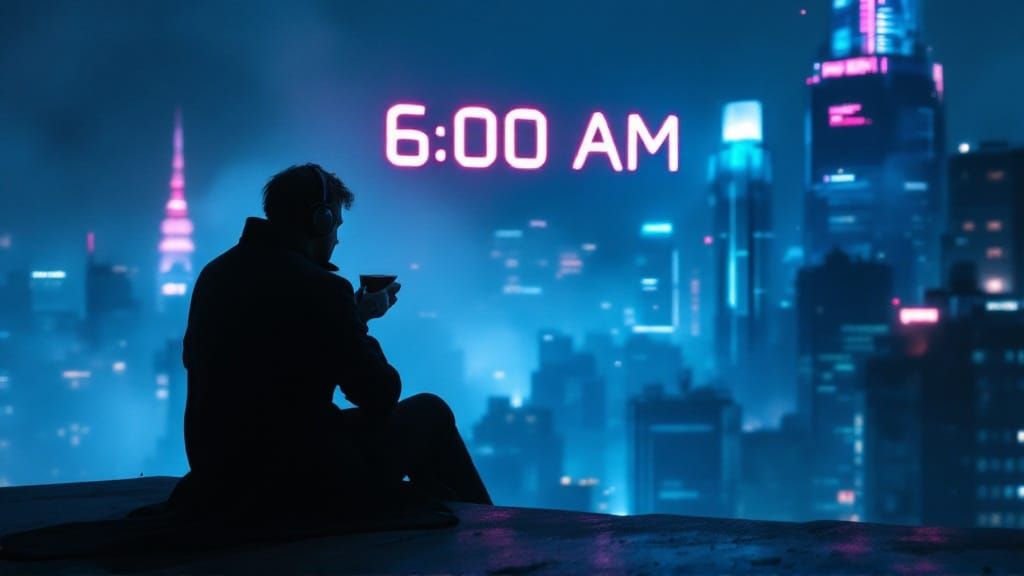 Futuristic Cyberpunk Cityscape at Night