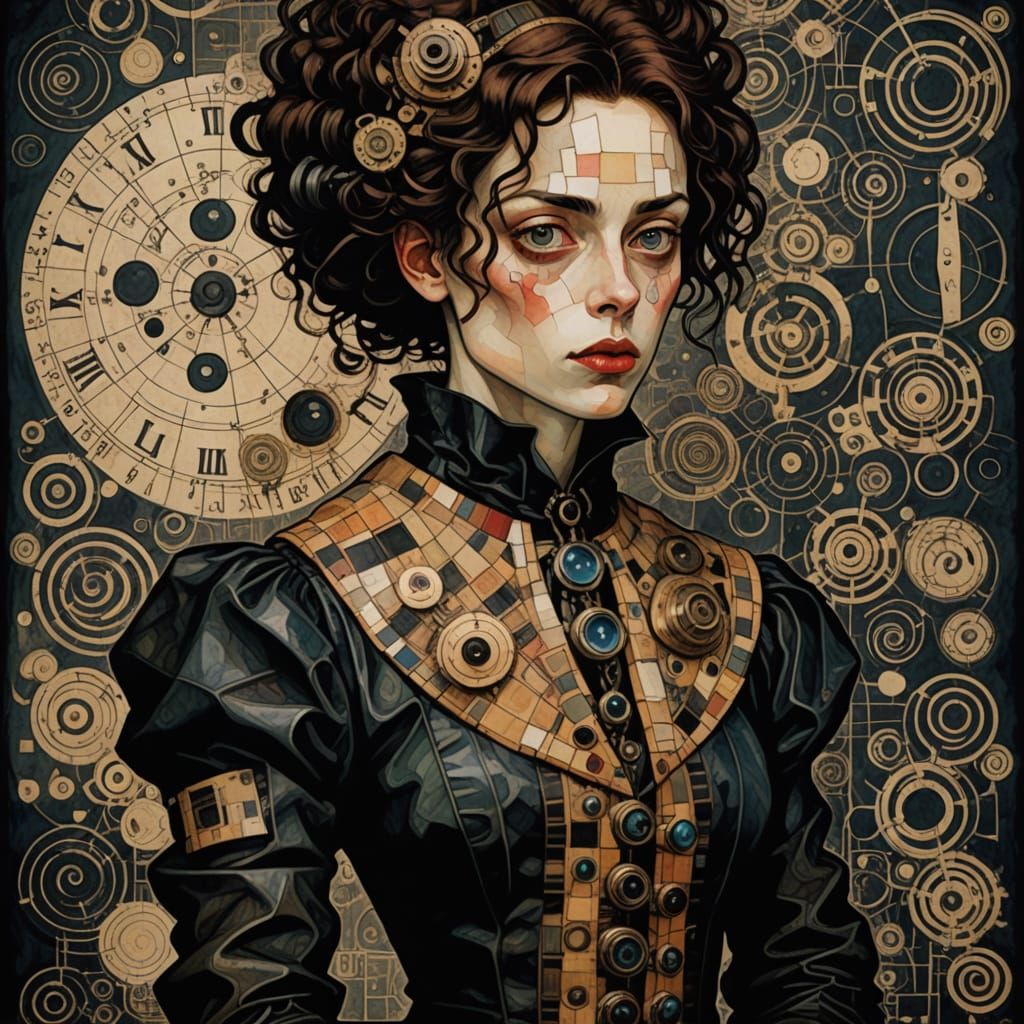 Art Styles Fusion: Renaissance, Darkwave, Tim Burton