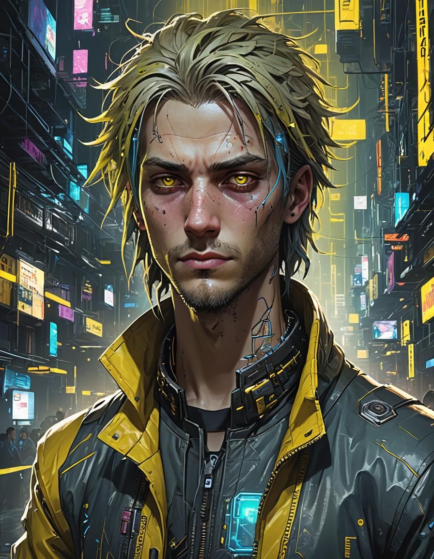 Teenage cyberpunk 2077 netrunner.