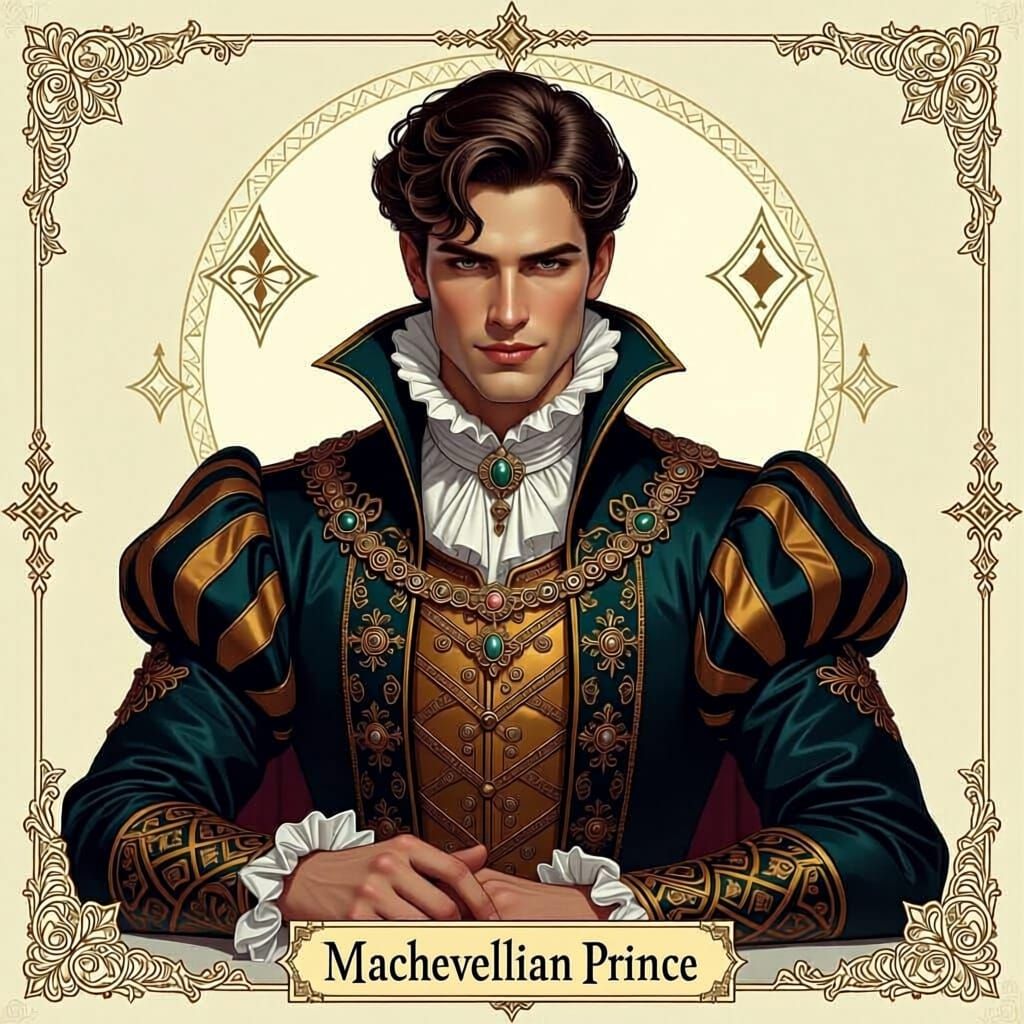 Machevellian Prince Illustration for Illuminati Card Game