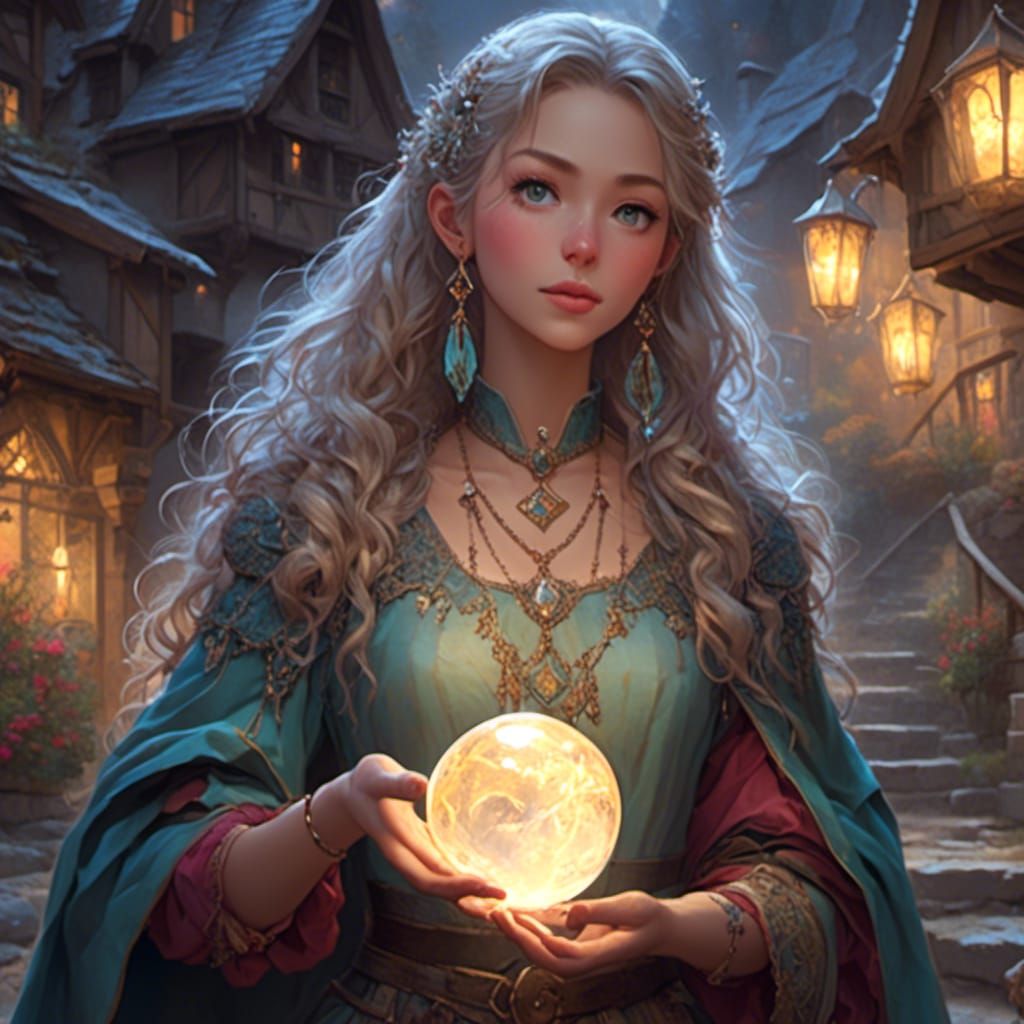 Glowing Orb Held by Village Peasant