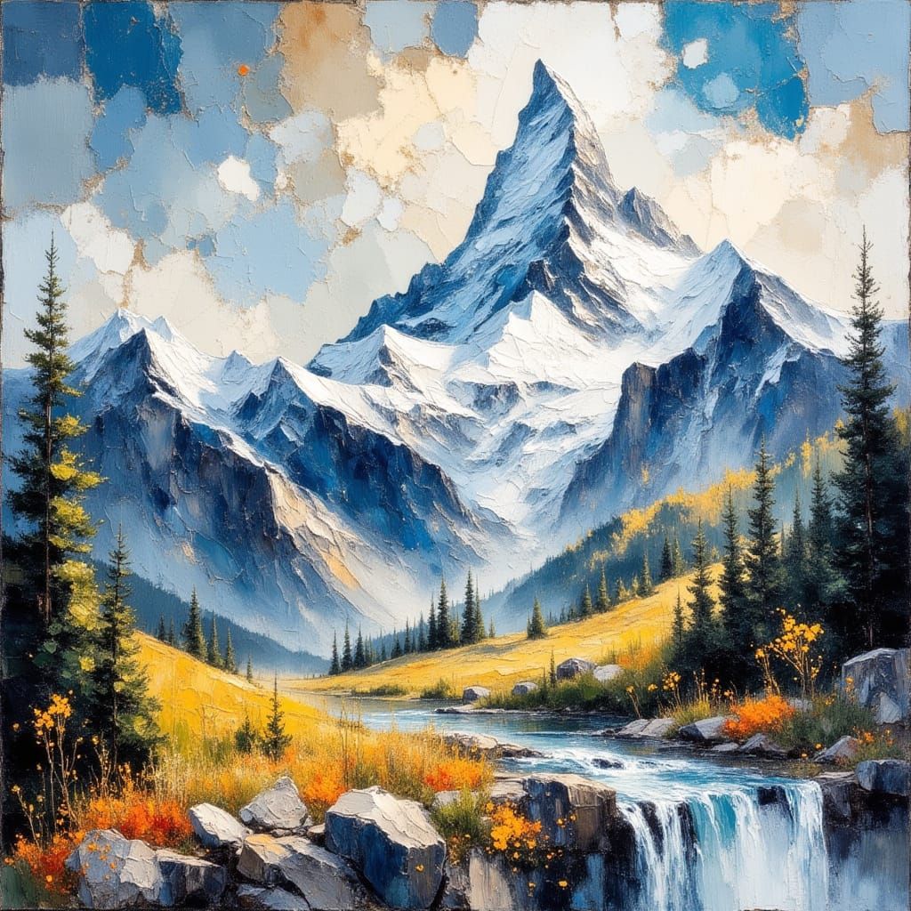 Breathtaking Matterhorn Painting in Watercolor and Oil