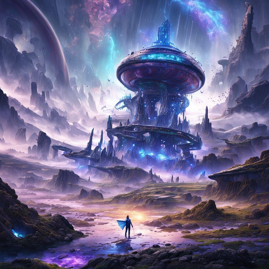 Majestic Space Ship Soars Above Ancient Stonehenge in Ethere...