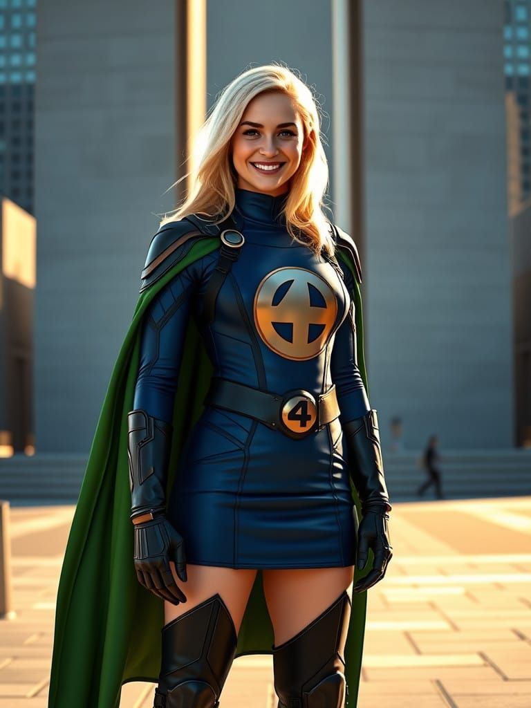 Blonde Superheroine in Hybrid Uniform, Inspired by Doom and ...