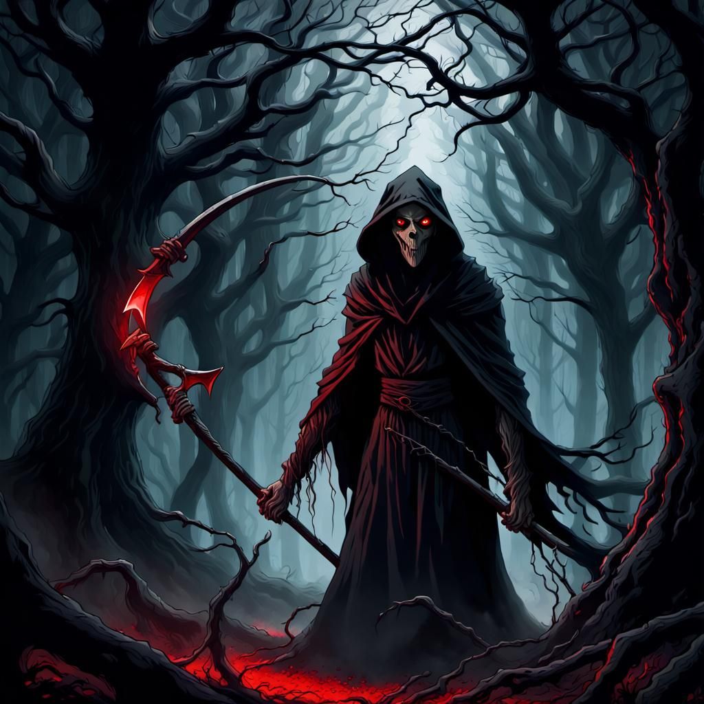 The Malicious Reaper in Dark Fantasy Art
