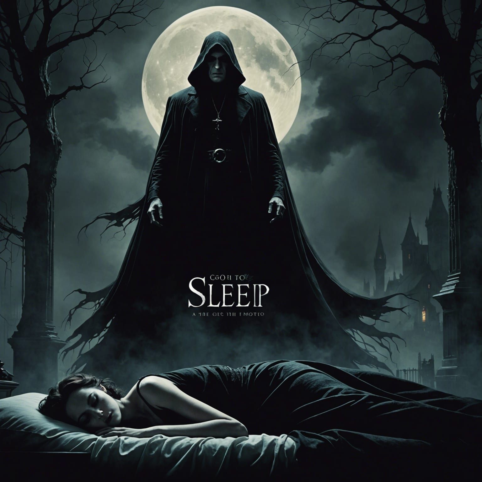 Evil Sandman Movie Poster in Gothic Art Style