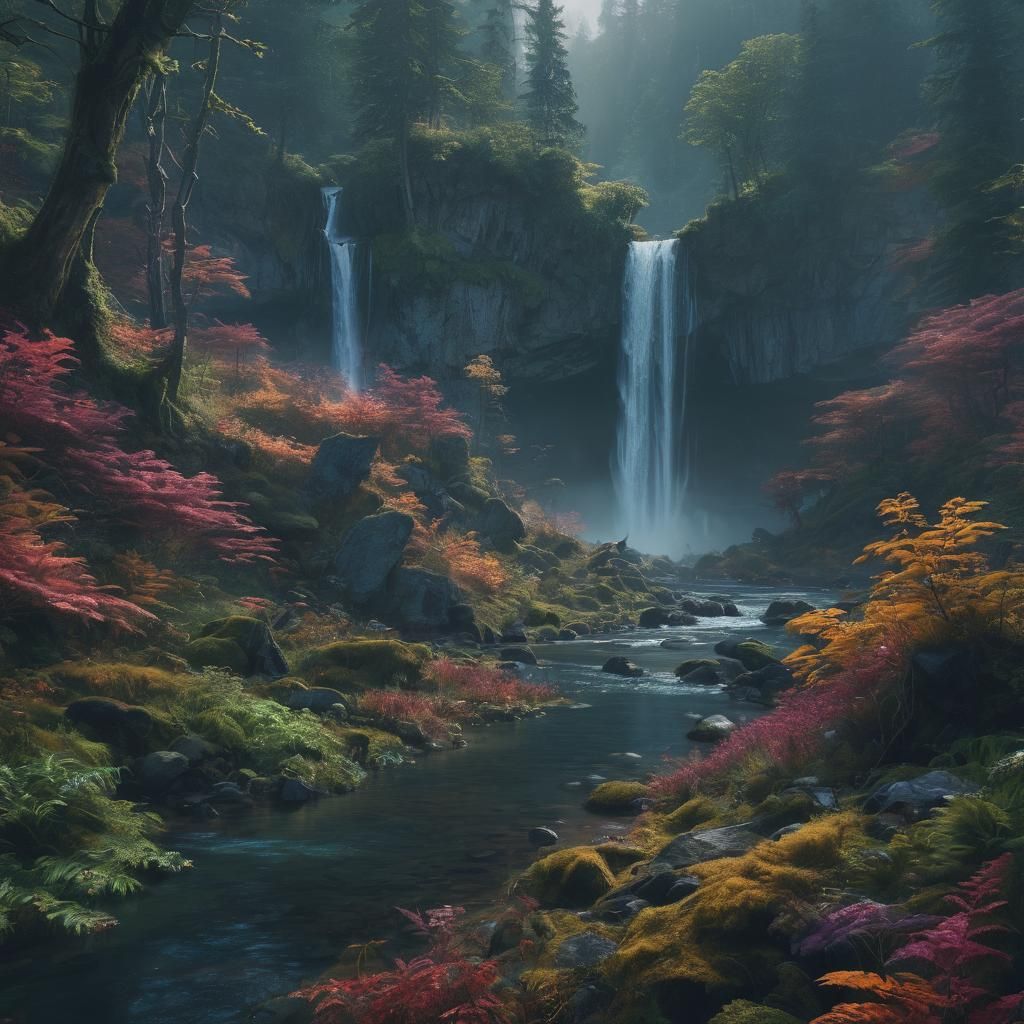 Mystical Forest in Canada: Fantasy Matte Painting