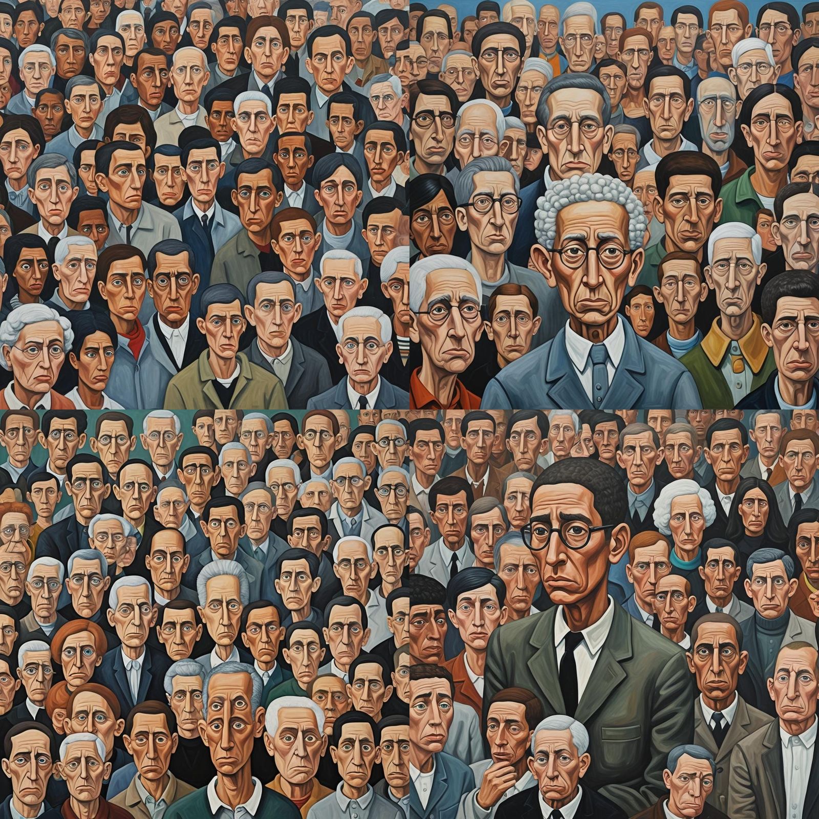 Expressive Figures in Style of Nicole Eisenman