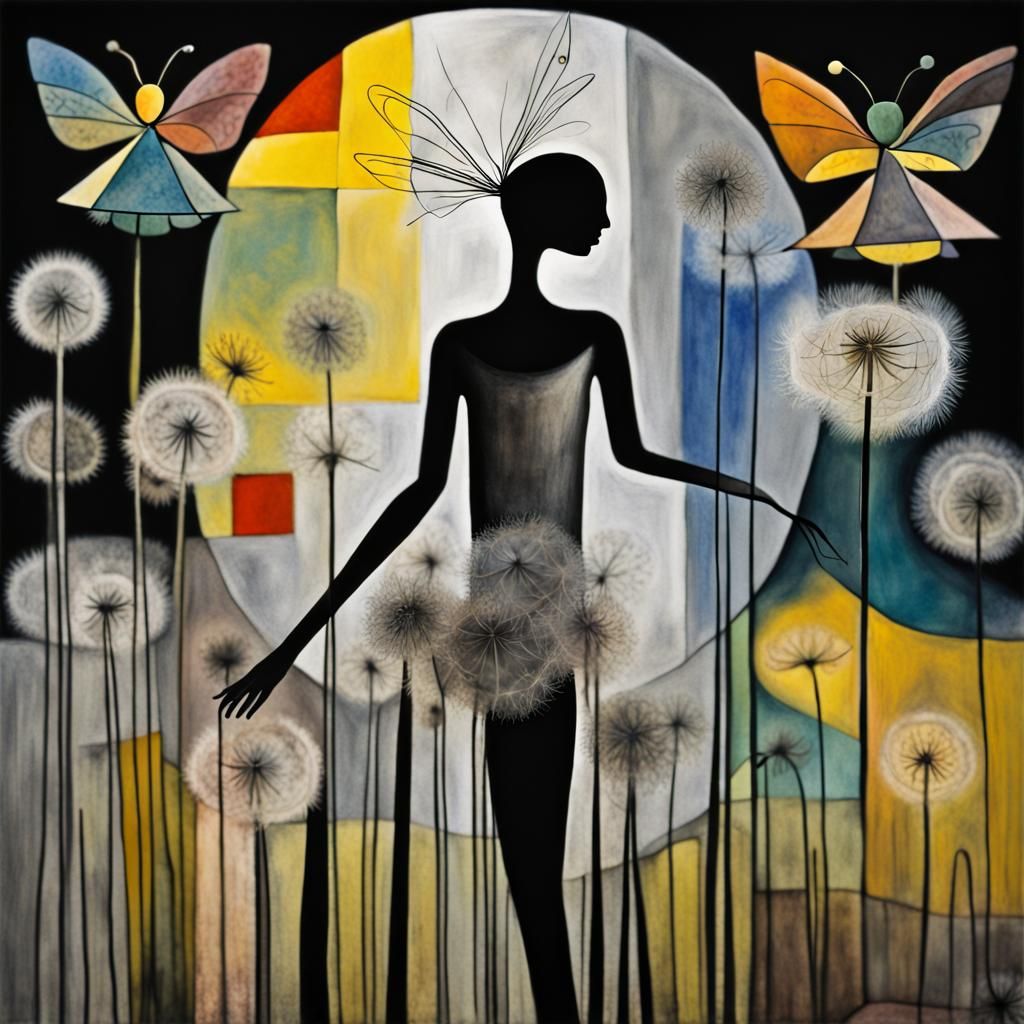Winged Fairies in a Dandelion Dreamscape