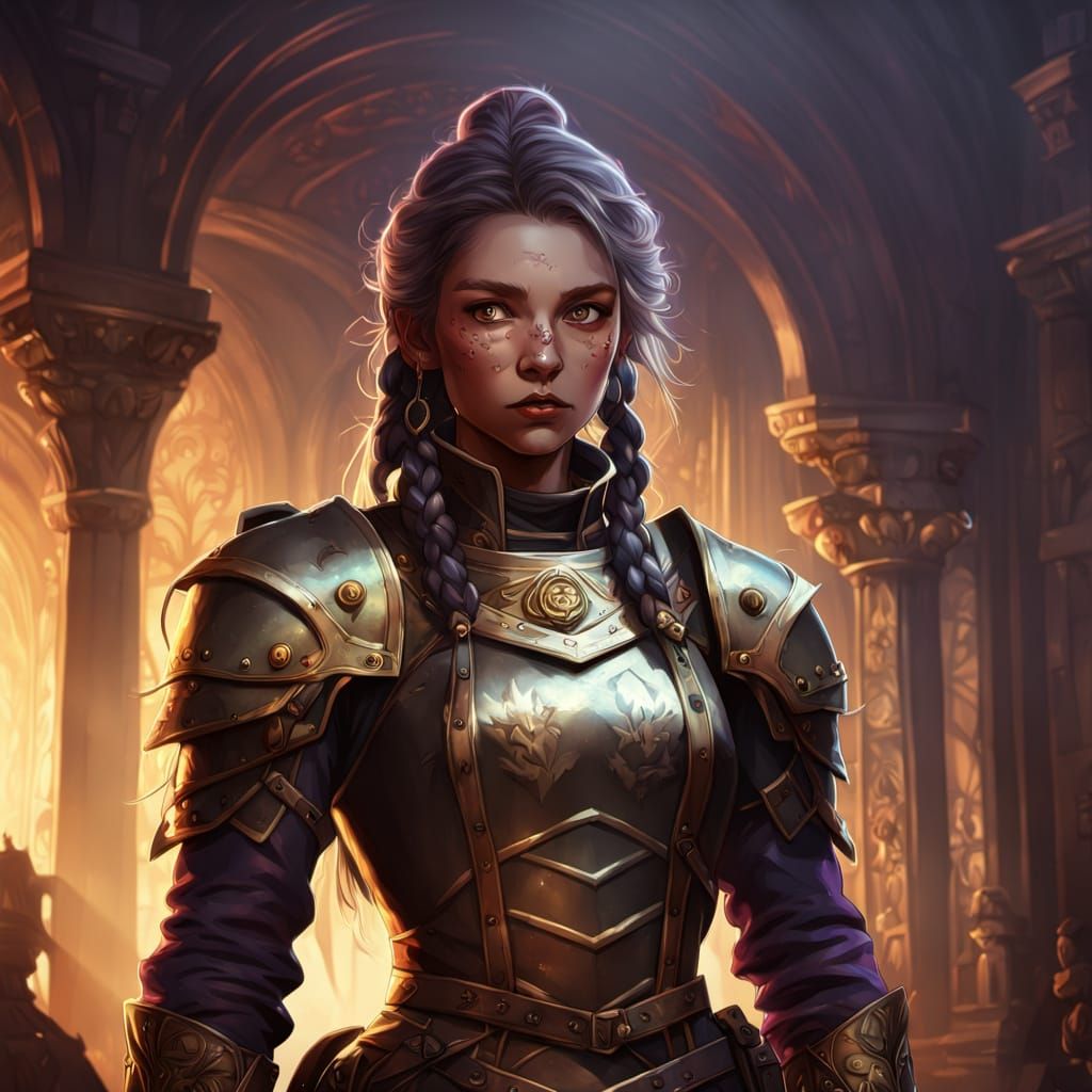 Dark Fantasy Bandit Leader in Golden Hour