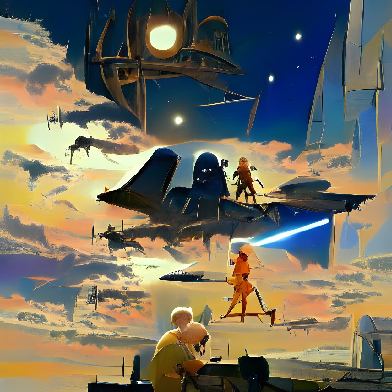 Star Wars Storybook Illustration in McQuarrie Style