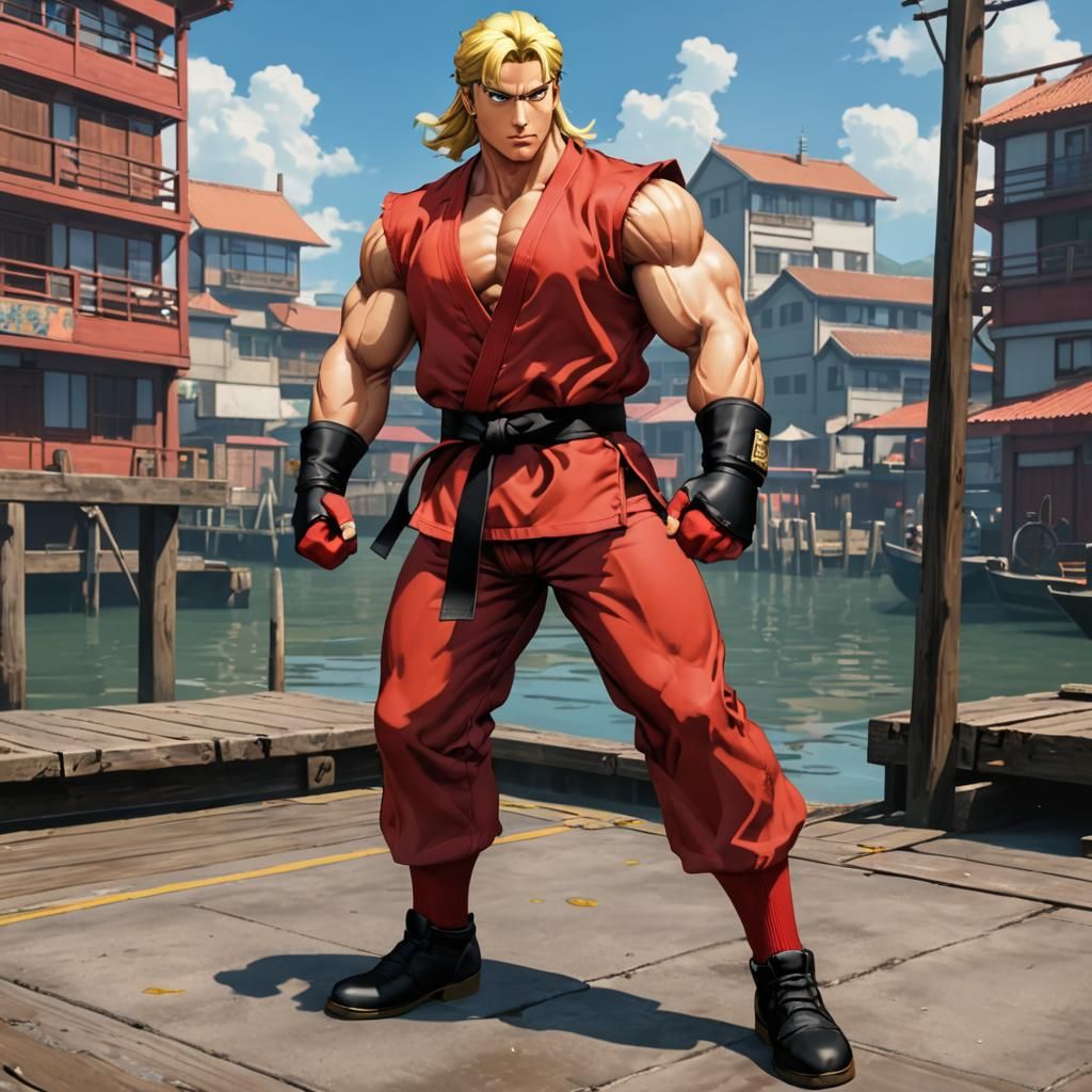 Ken Masters, posing on a boatdock