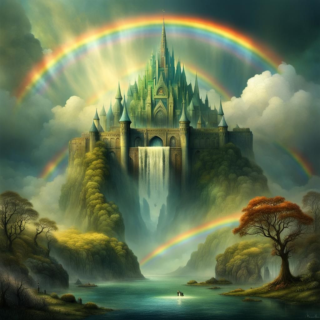 End of Rainbow: Fantastical Detailed Matte Painting