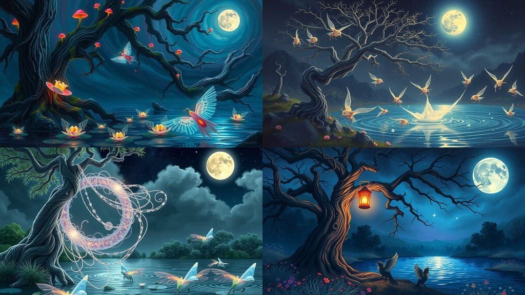 Luminous Snorpbangle in a Dreamy Whimsical Landscape