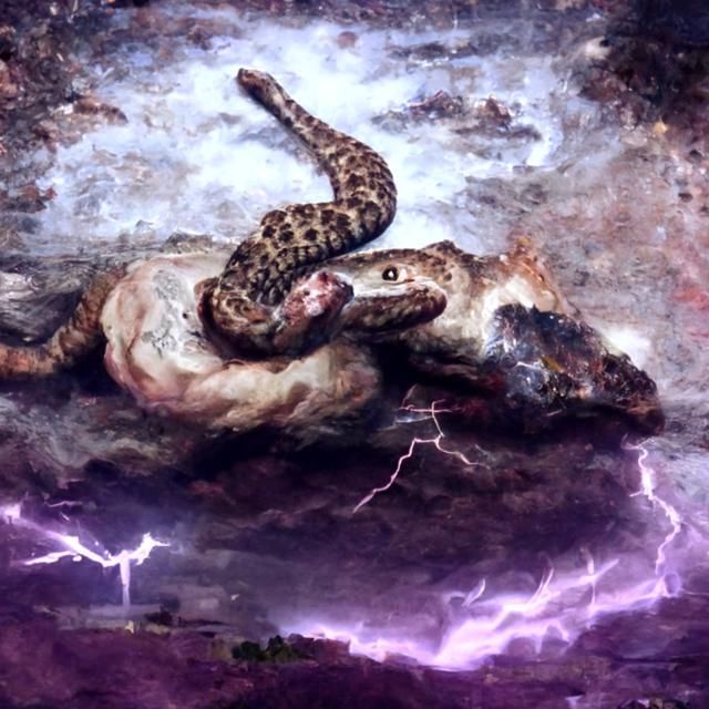 Renaissance Rattlesnake in Thunderstorm Space