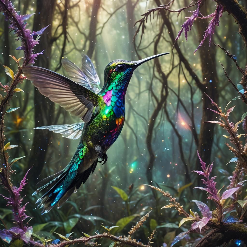Fluttering Hummingbird