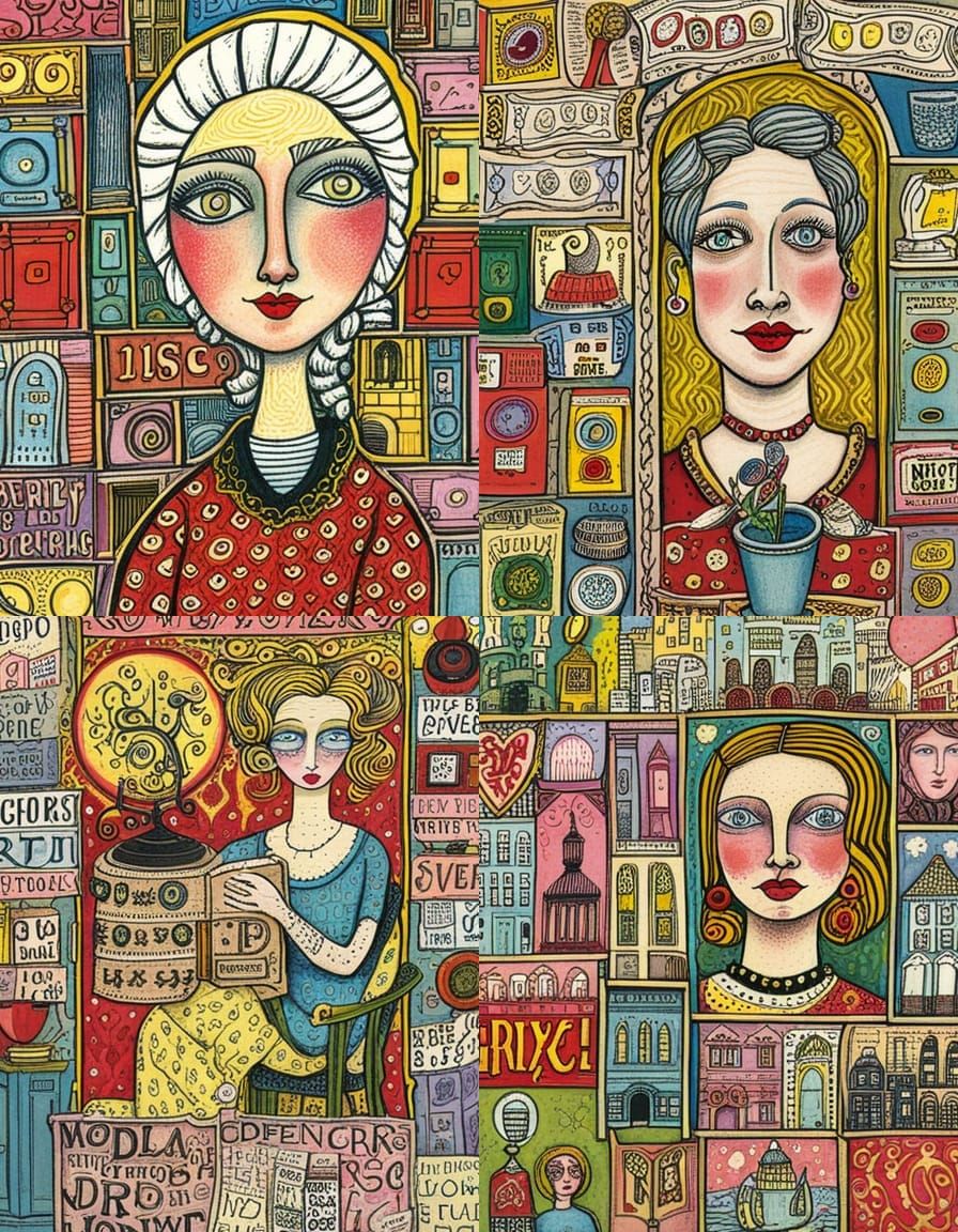 Naive Art Illustration in Lynda Barry Style