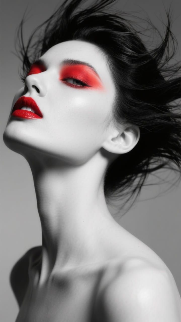 Defiant Elegance: A Hyper-Realistic Fashion Portrait