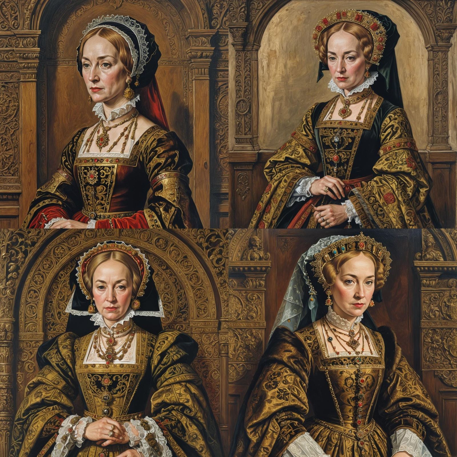 Anne of Cleves Portrait in Oil Painting Style