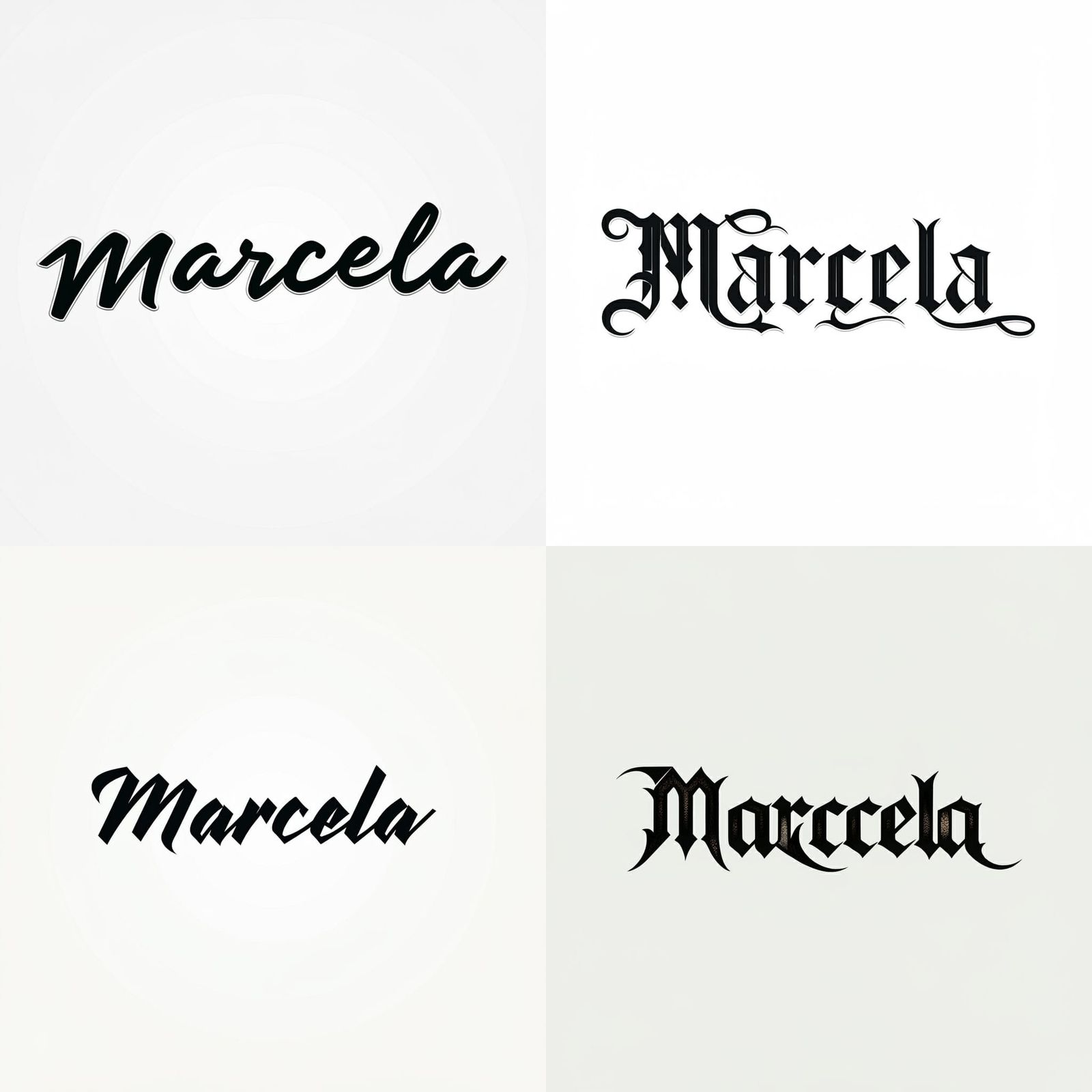 Neotribal Marcela Typography in Black