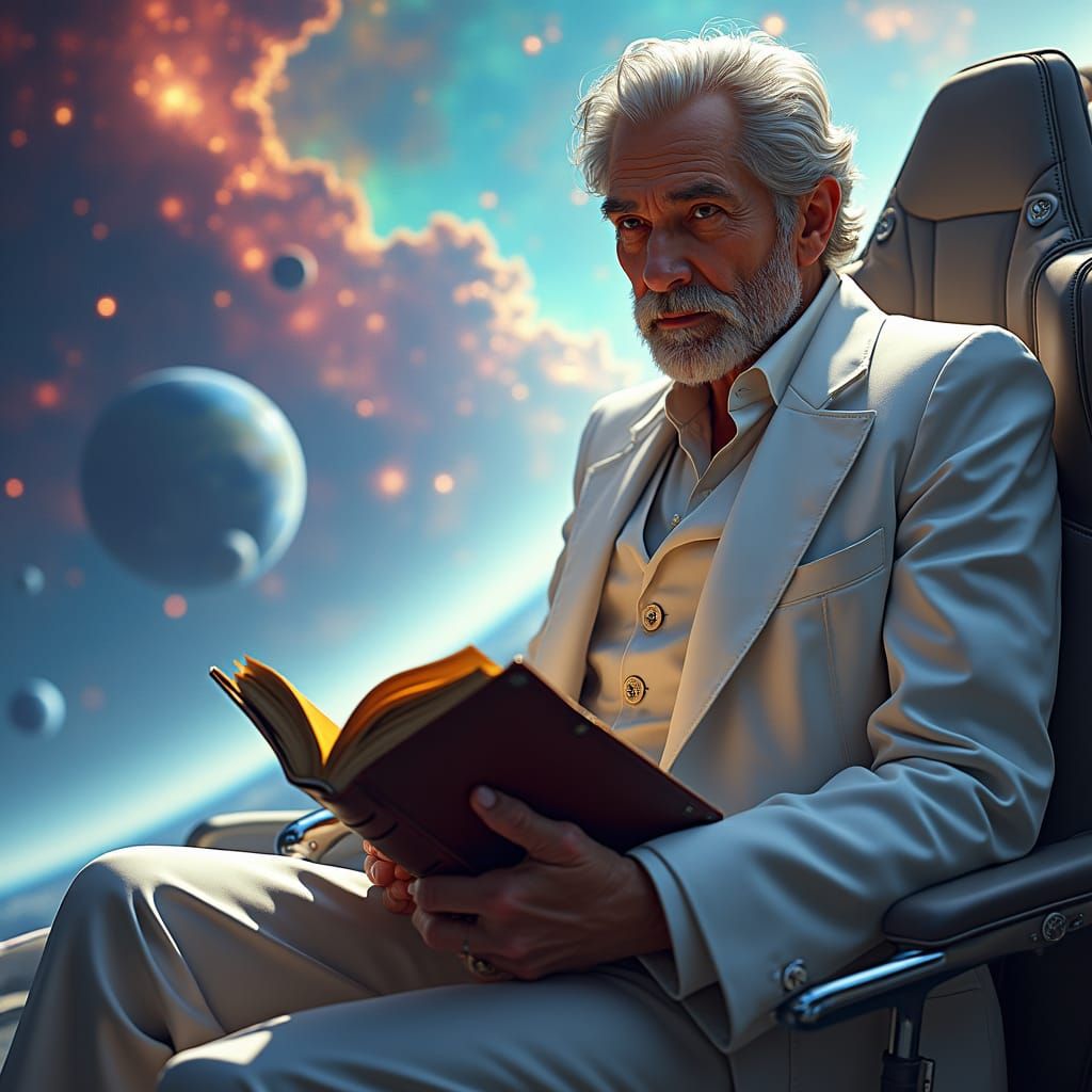 Scientist's Space Journey: Digital Matte Painting