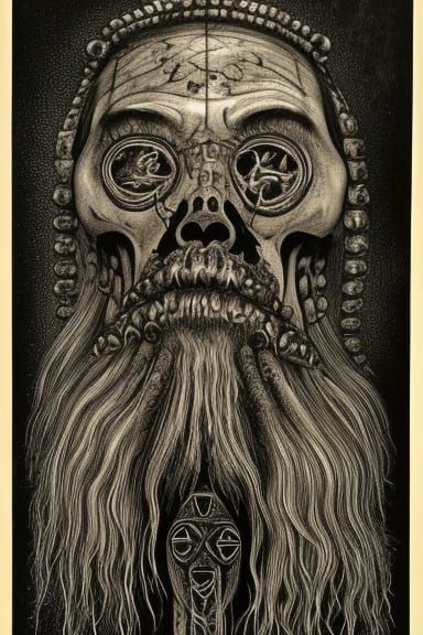 Spectral Viking Lich King Portrait in Dark Fantasy Style