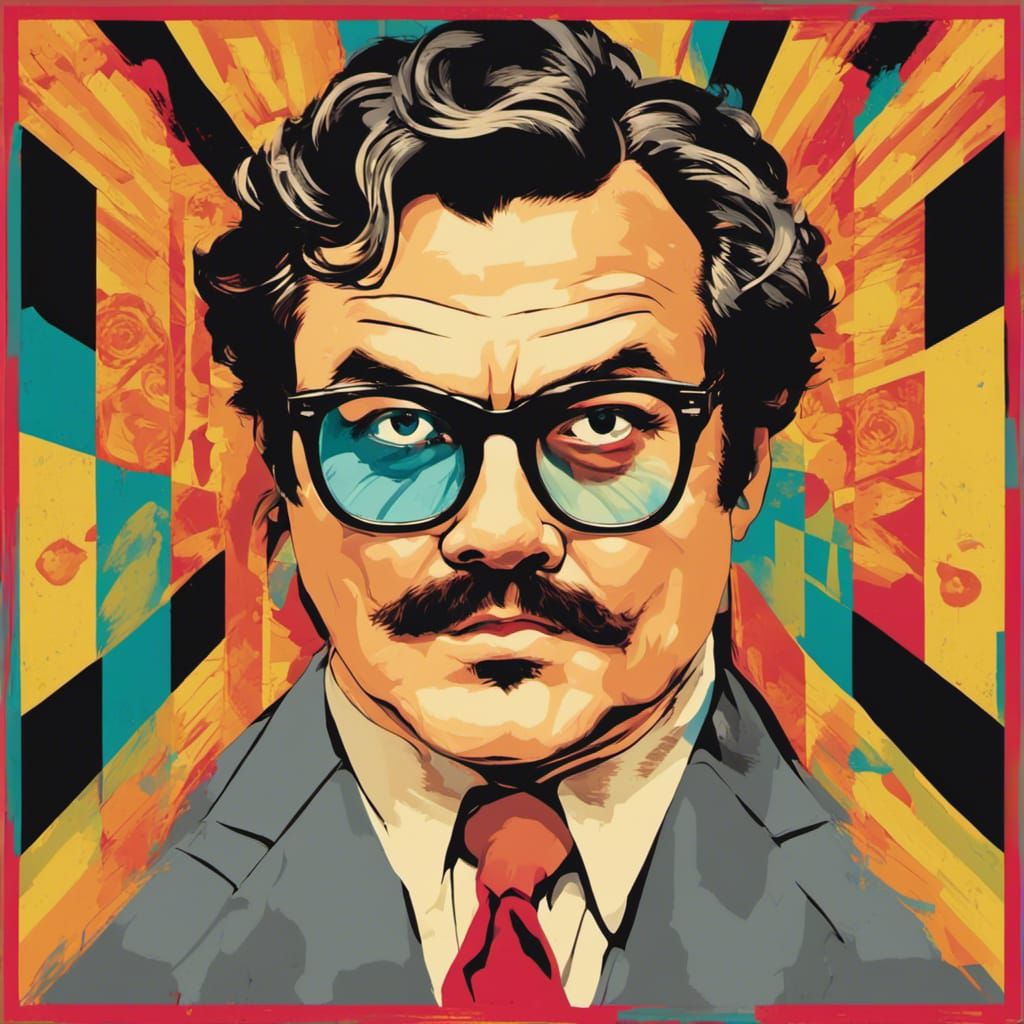 1930s Spy Movie Poster Featuring Jack Black as Pop Art