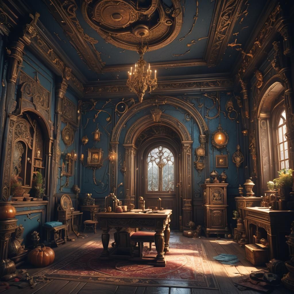 Fantastical Small Room Concept Art